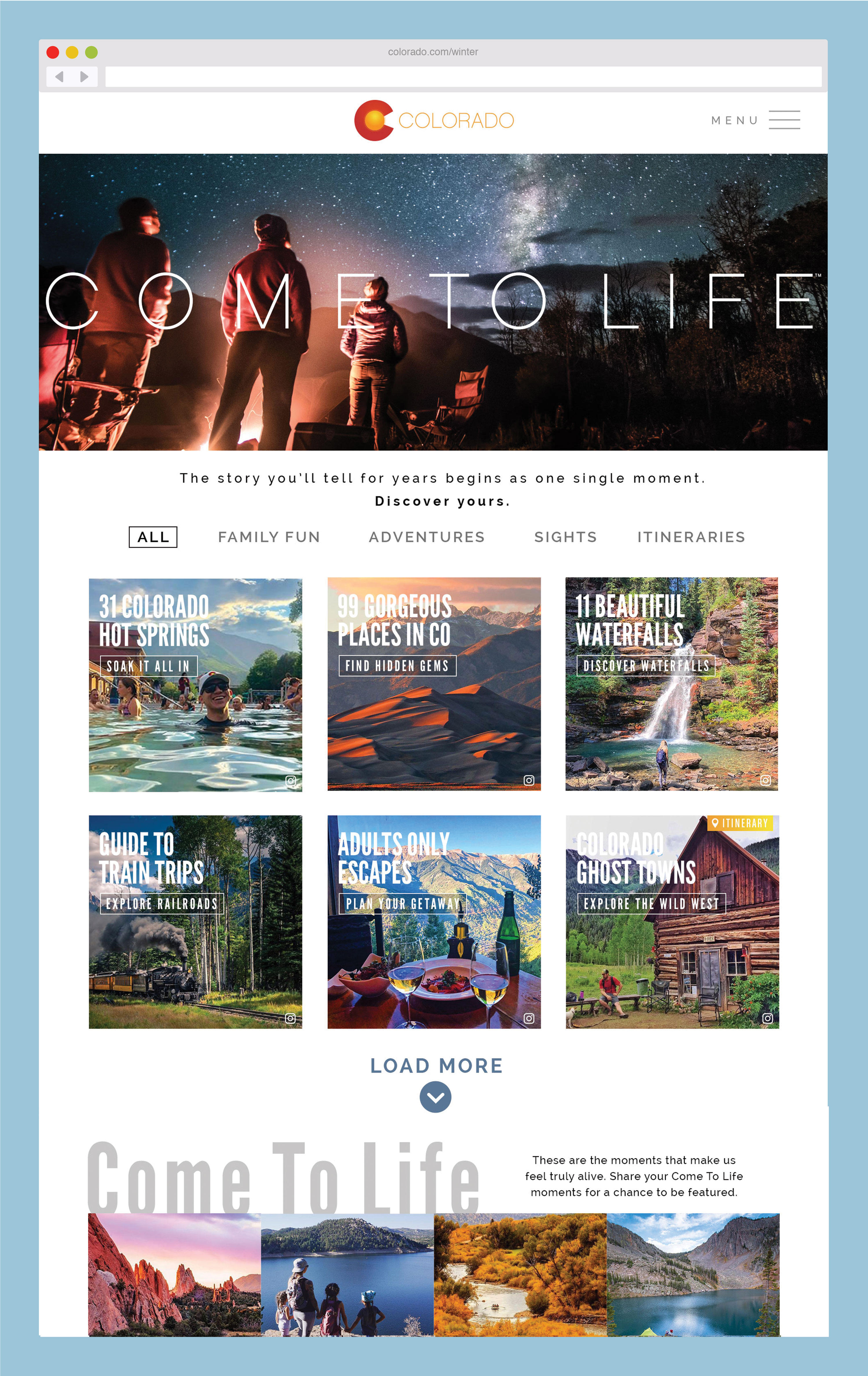 LindseyMills_ColoradoTourism_ComeToLife_LandingPage